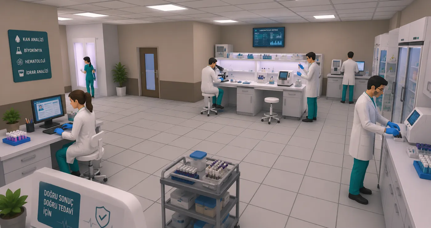 Sağlık laboratuvarı görevi
